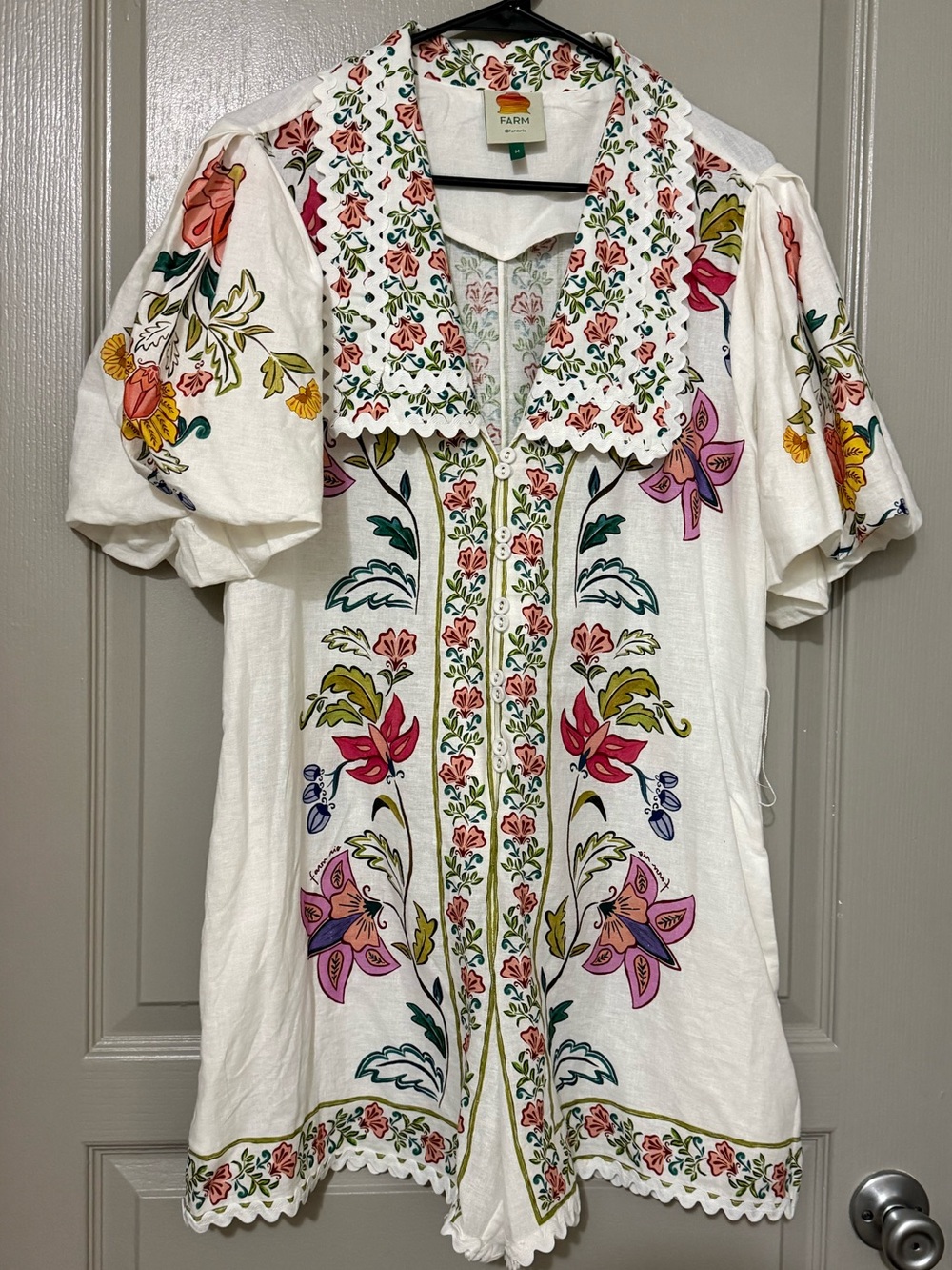 FARM Rio belted Floral Insects Romper Size M - Picture 8 of 16